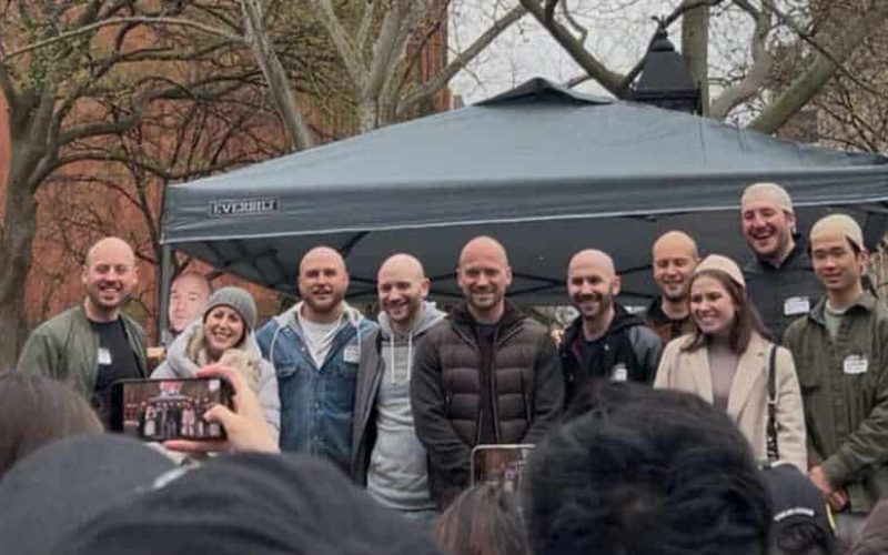 Sean Evans Surrounded by Sean Lookalikes Photo Credit: Michael Omoruan
