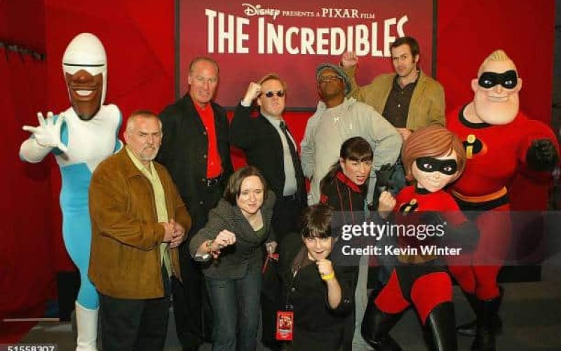 The cast of The Incredibles on the red carpet. The Incredibles 3 was recently announced at D23.