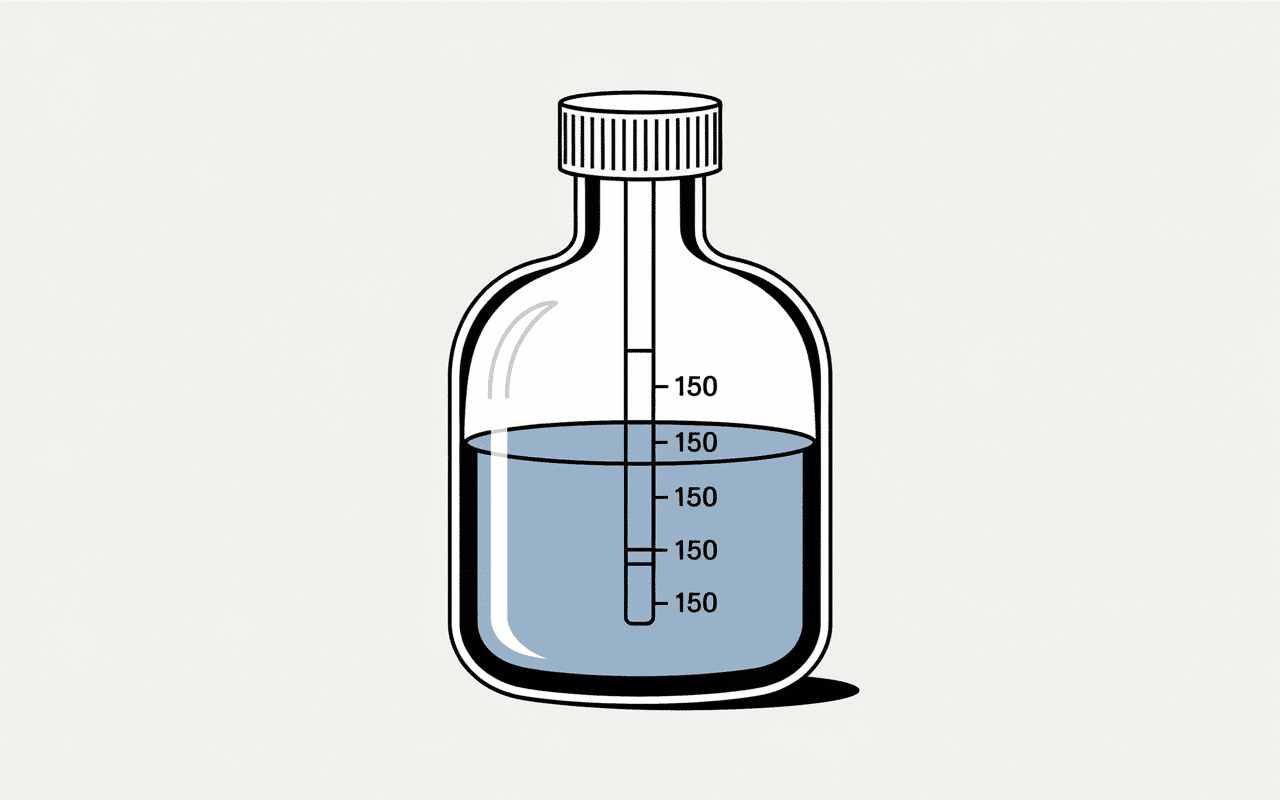 Niveau d'eau 15 cl en ml