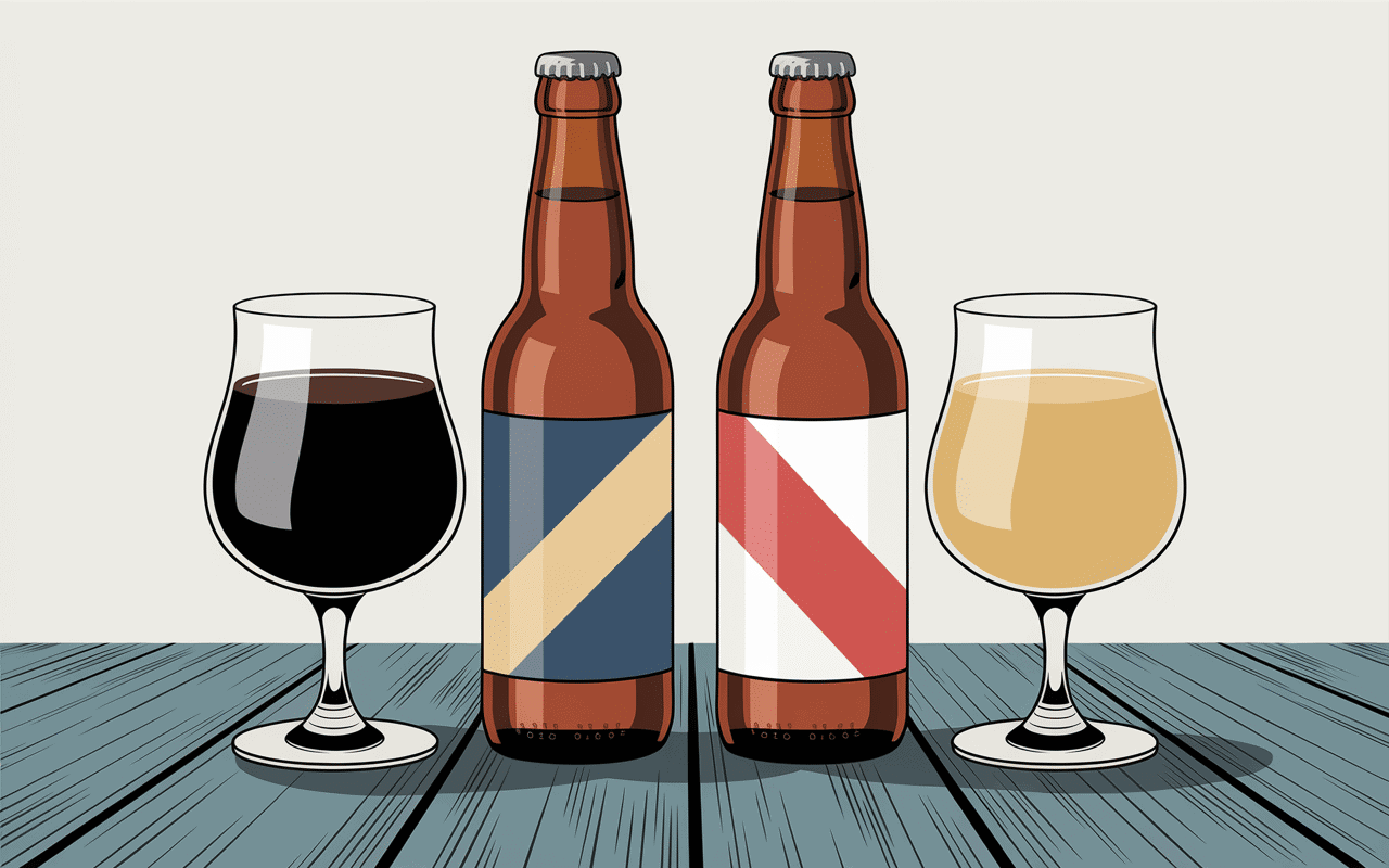 Bouteilles de bière Super Bock et Sagres sur table en bois