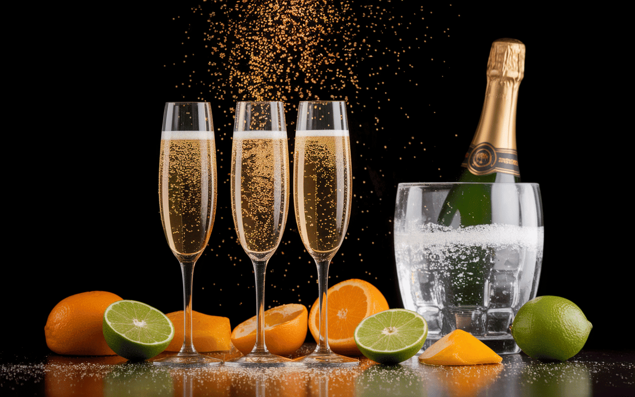 cocktail de Noël vin pétillant