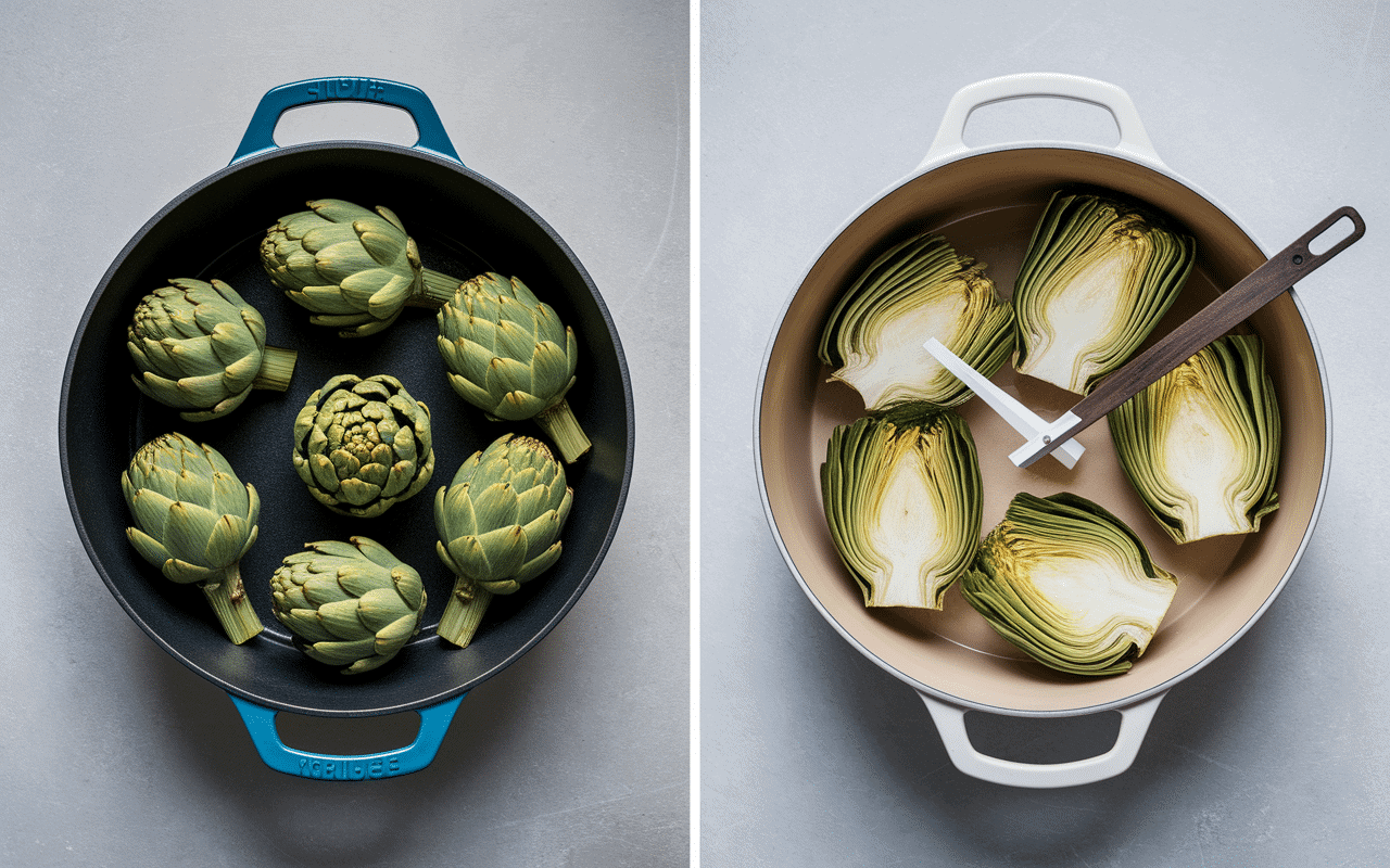 Comparaison cocotte-minute et casserole temps de cuisson artichaut