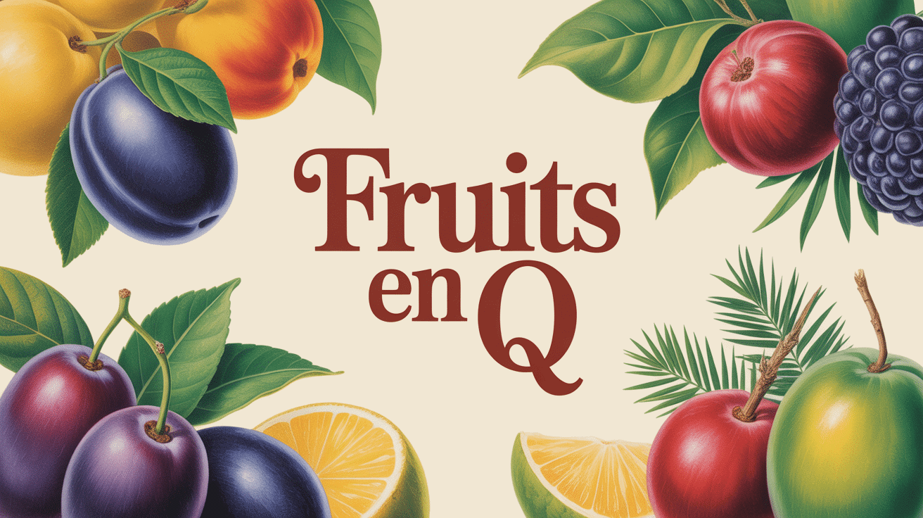 Assortiment de fruits en Q rares