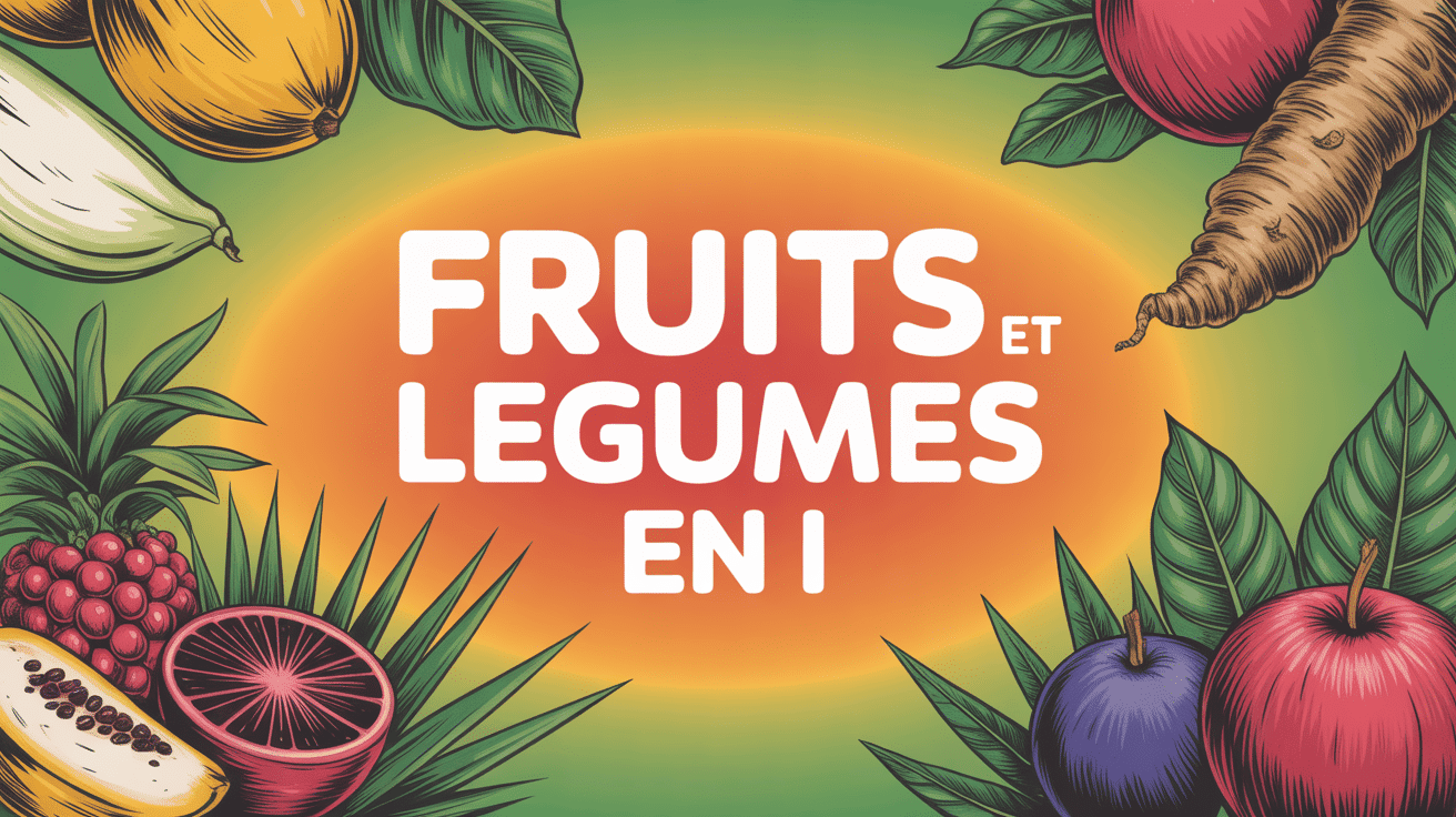 Fruits tropicaux et igname harmonieux