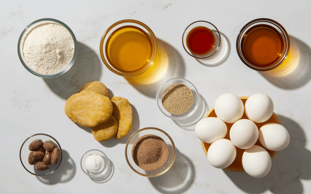 Ingrédients sur marbre blanc pour cookies protéinés