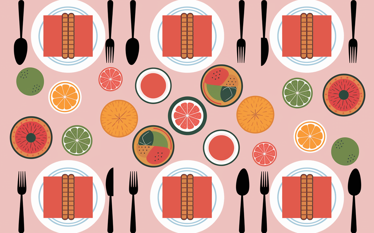 Table vue d'en haut avec gaufres et cocktails, Blog Chicchew.fr