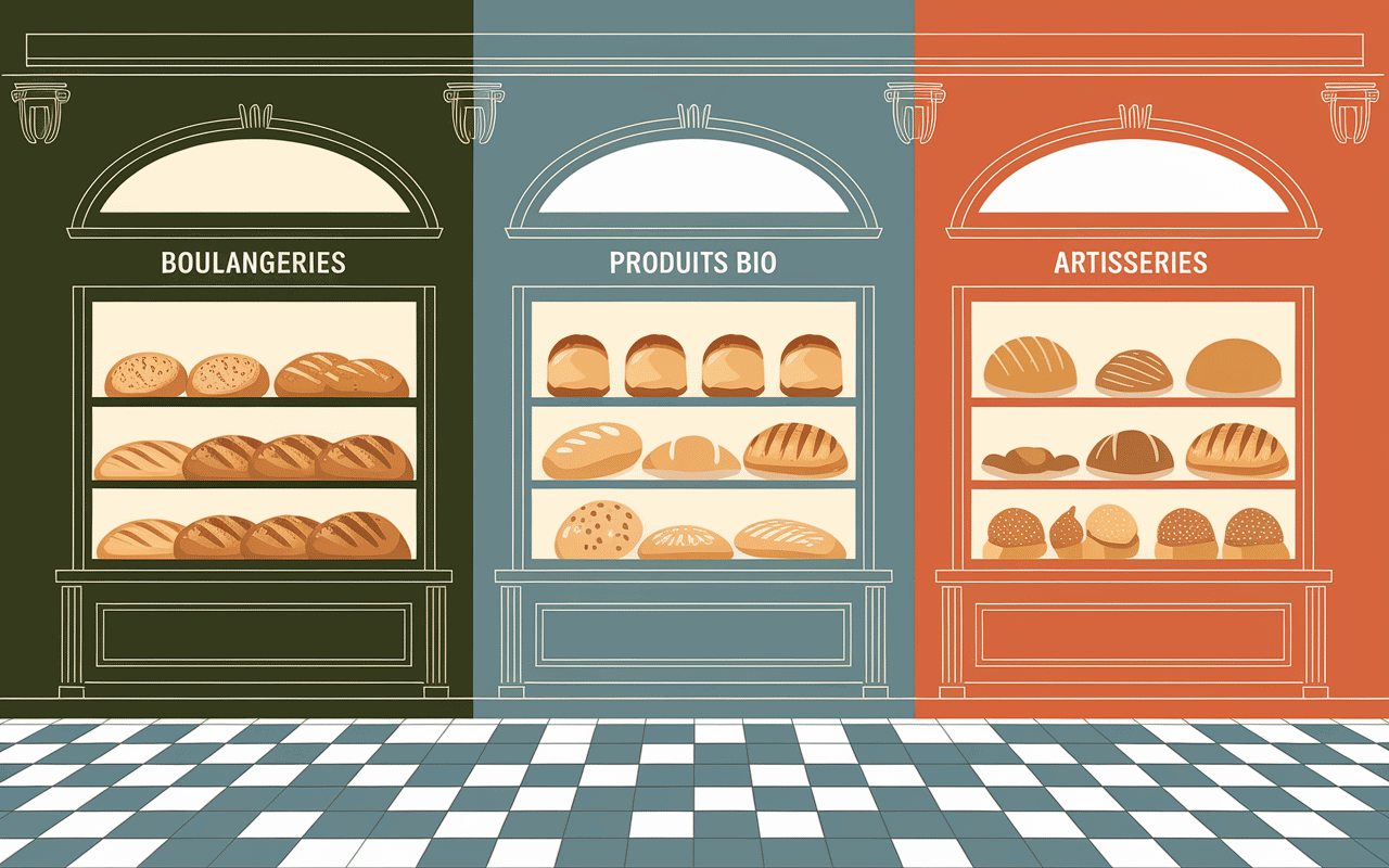 Vitrines boulangeries Cannes avec spécialités