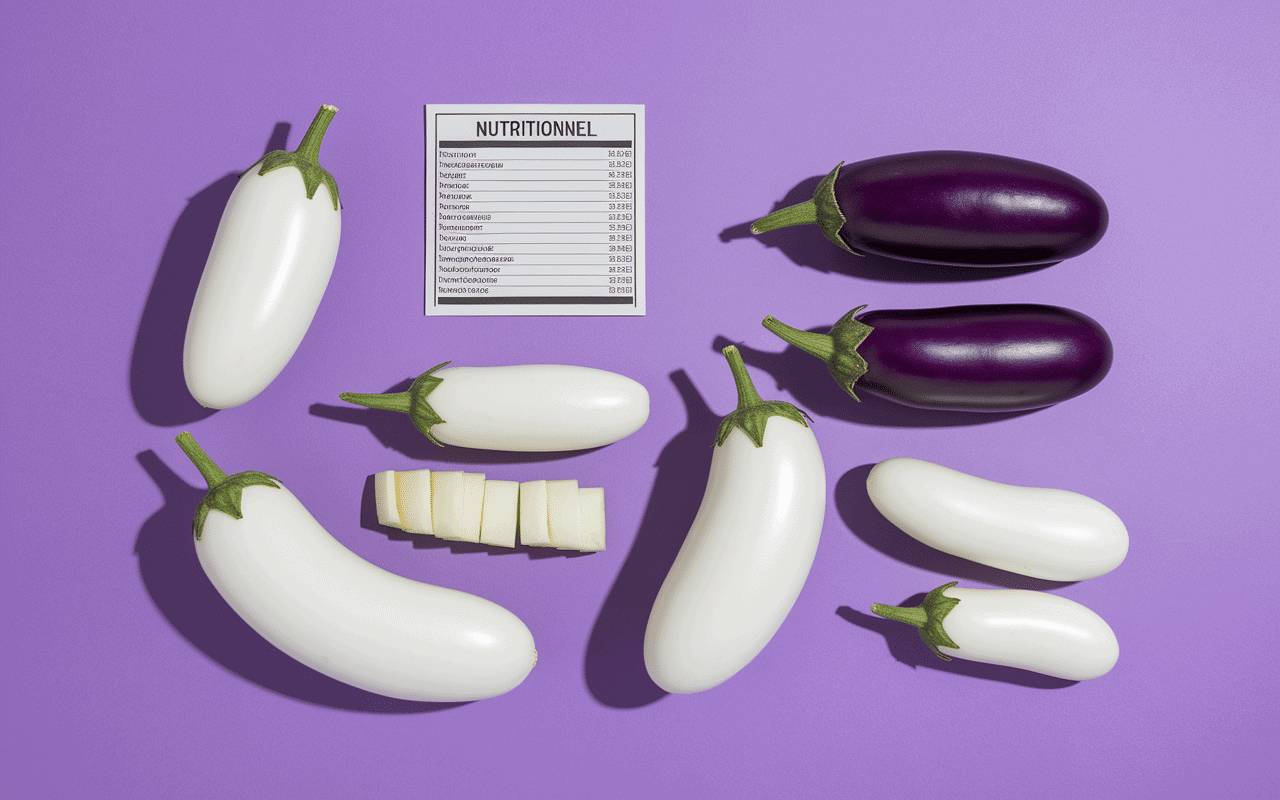 Aubergine blanche et violette comparées