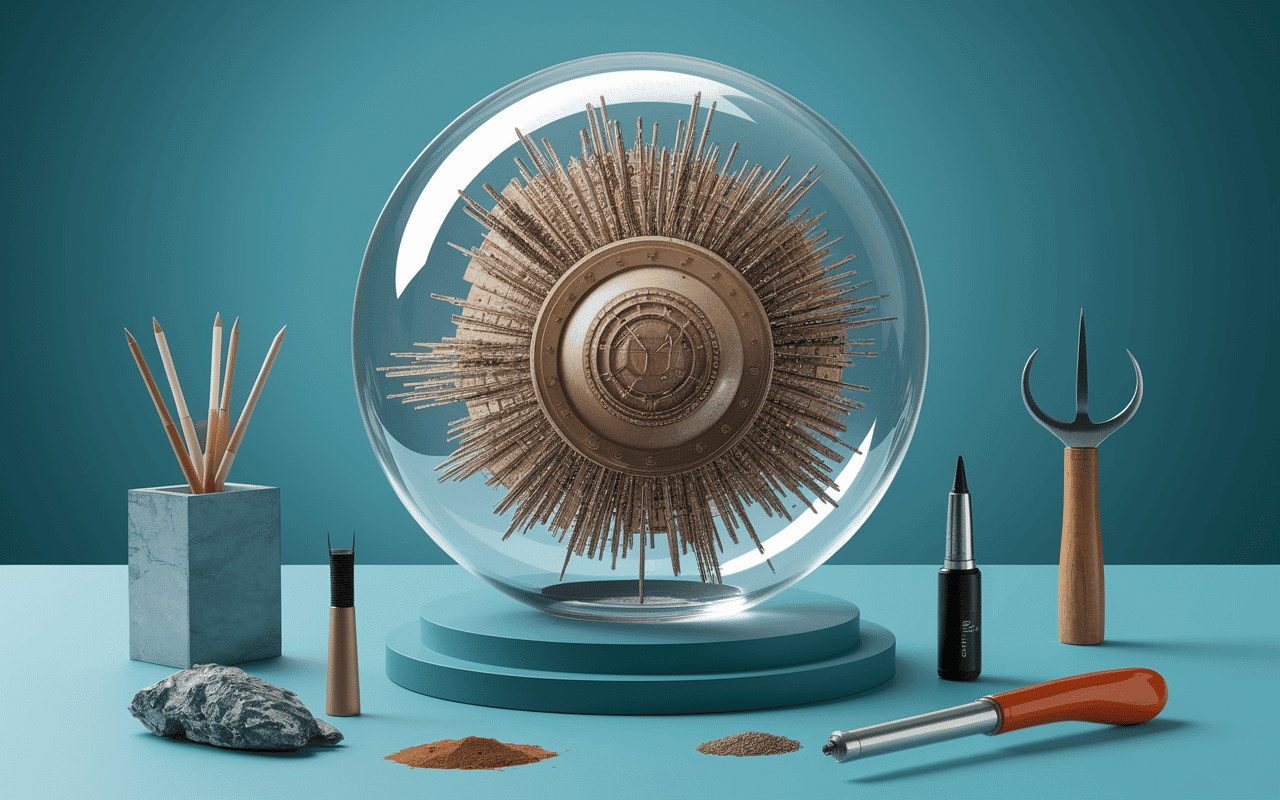 Gros plan moule silicone sur mesure objet complexe