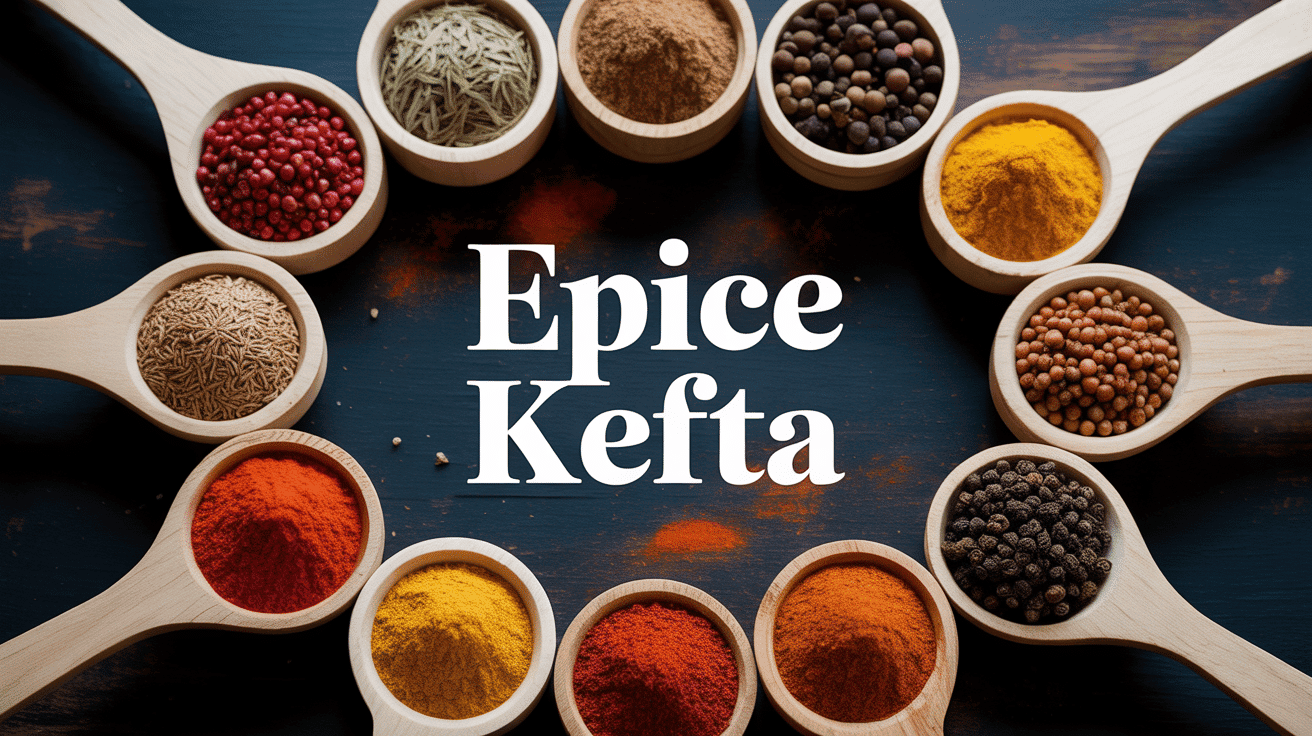Melange epice kefta colore en cuilleres bois