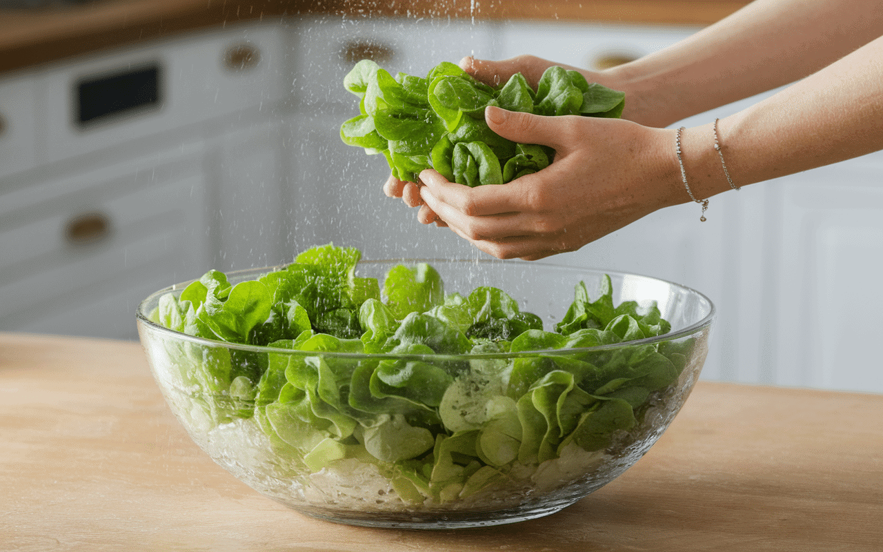 Laver epinard frais avant cuisson