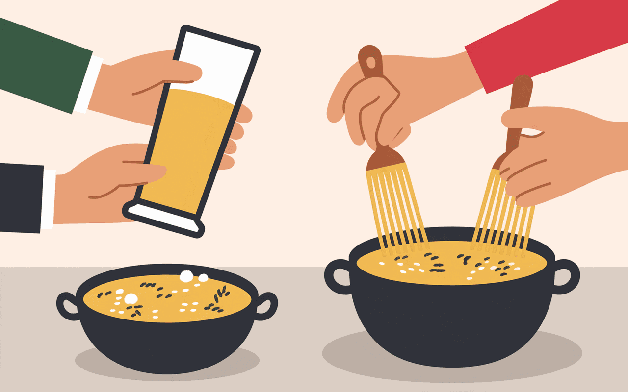 Portion de riz sec par personne astuces verre et cuillères