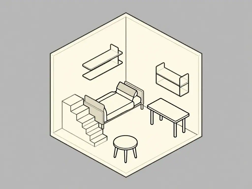 aménagement petite maison 50m2 meubles modulables rangements malins