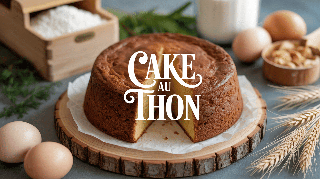 cake au thon doré moelleux avec ingrédients frais