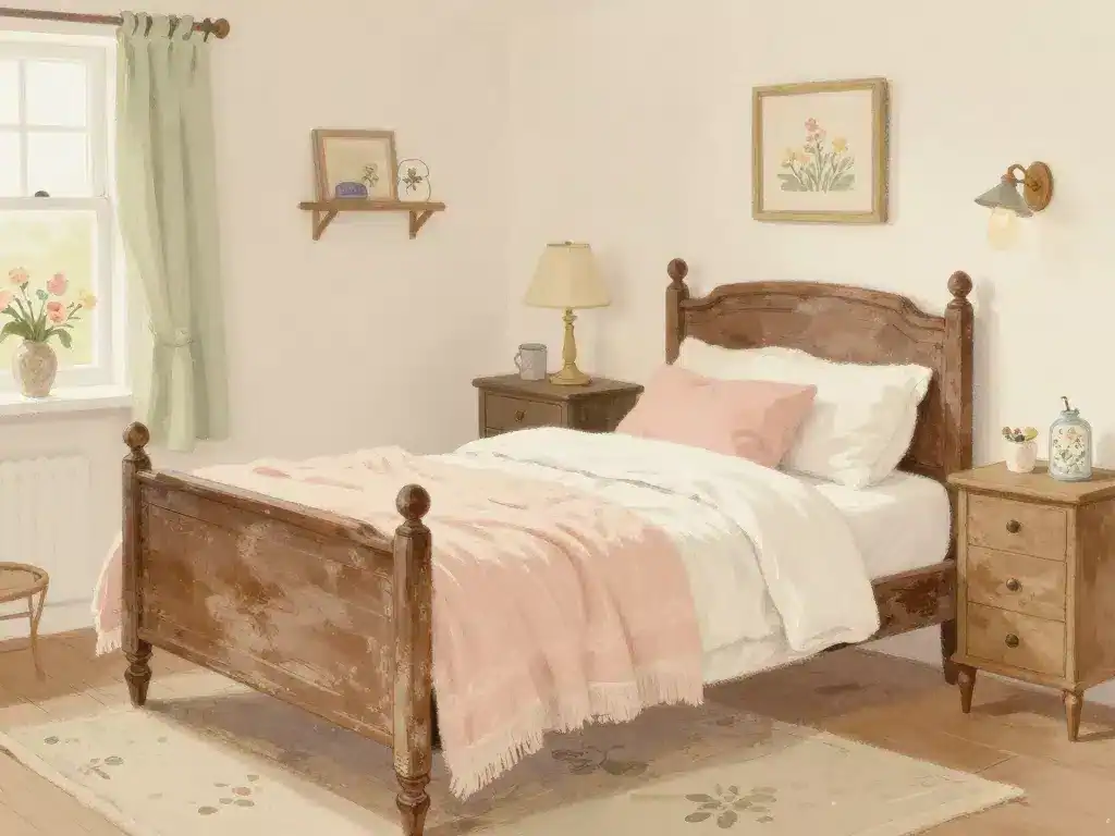 chambre style cottage anglais esprit authentique