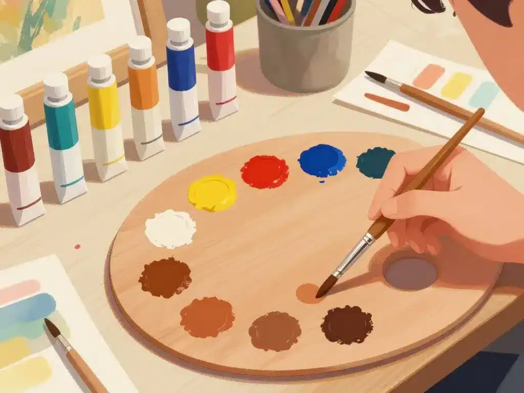comment faire du marron mélange couleurs peinture dessin