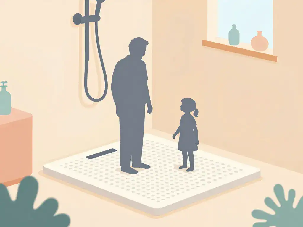 douche antidérapante sécurisée et design
