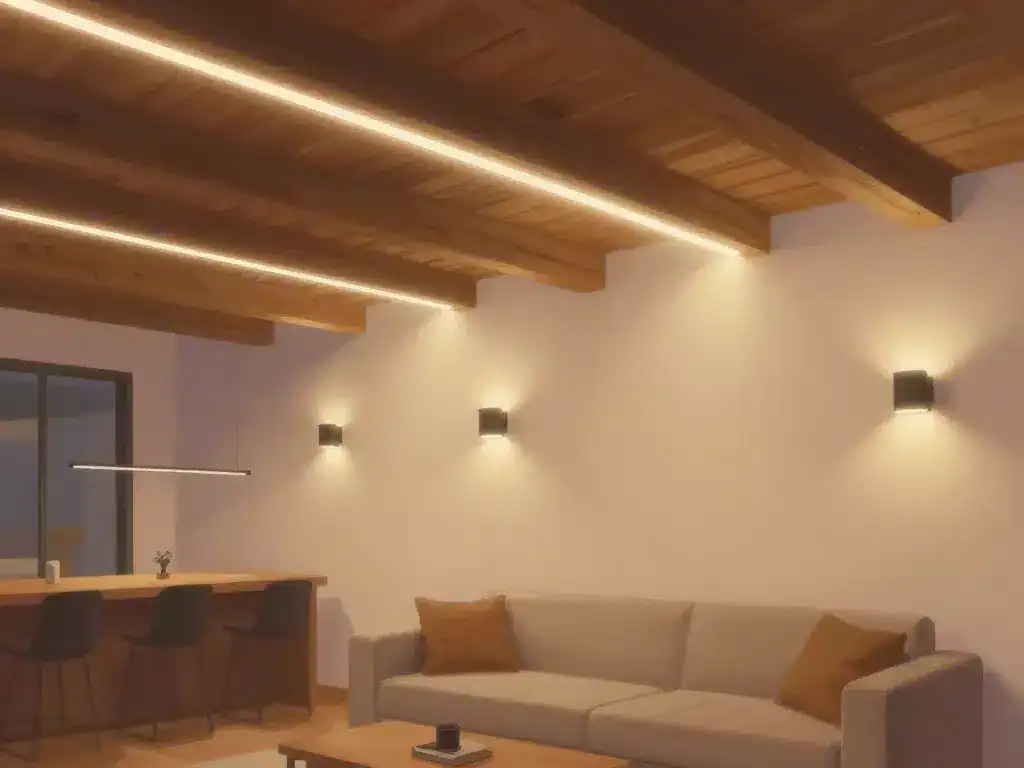 eclairage plafond poutre apparente techniques ambiance led et appliques