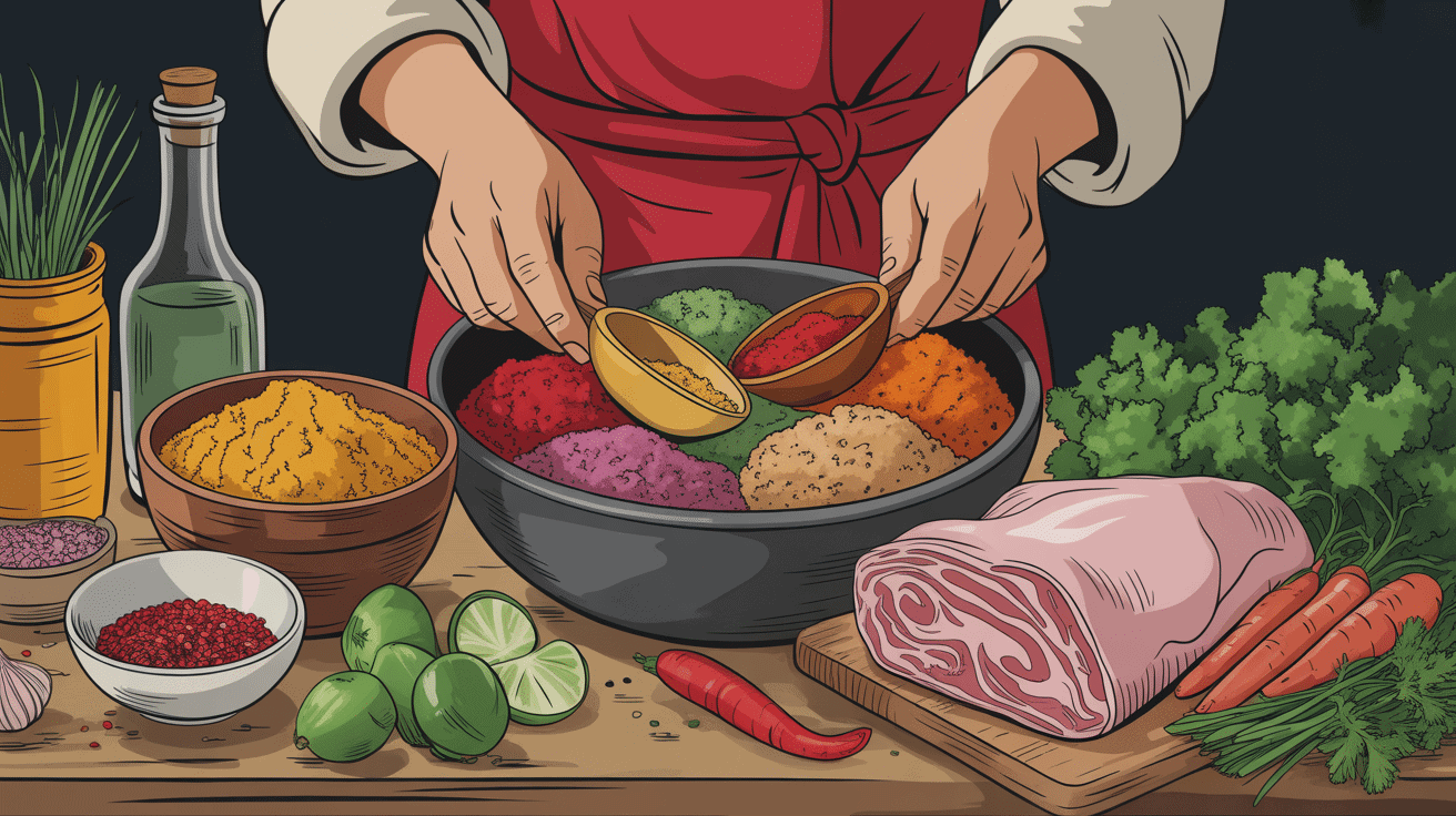 préparation épices agneau pour tajine