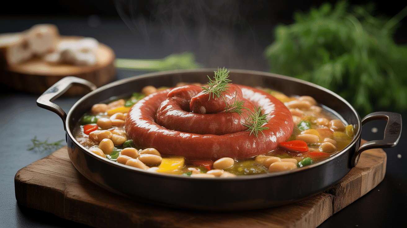 saucisse de toulouse poelee haricots blancs