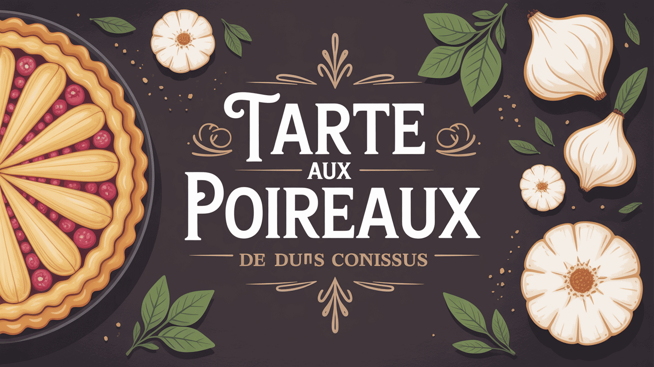 tarte poireaux dorée plat cuisson vue dessus