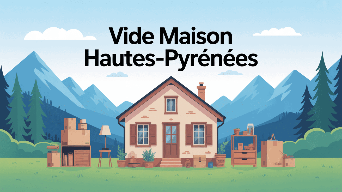 vide maison dans le 65 illustration de maison et objets triés