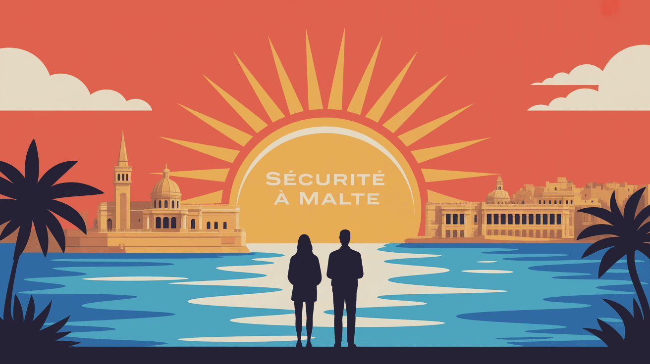 illustration moderne malte pays dangereux securite