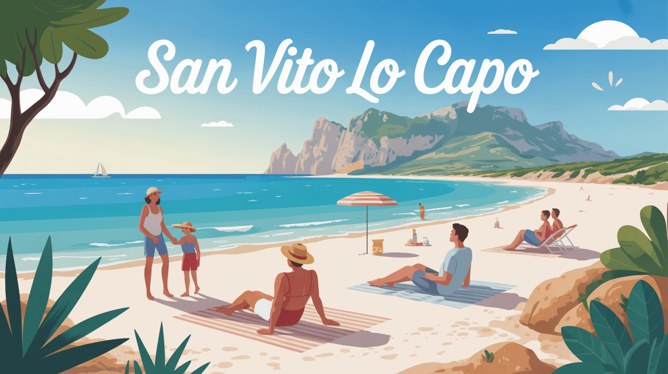 San Vito Lo Capo plage sable blanc et mer turquoise