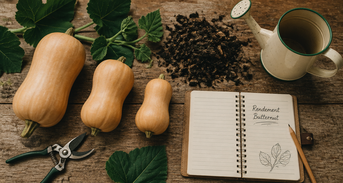combien de butternut par pied sur plan de travail