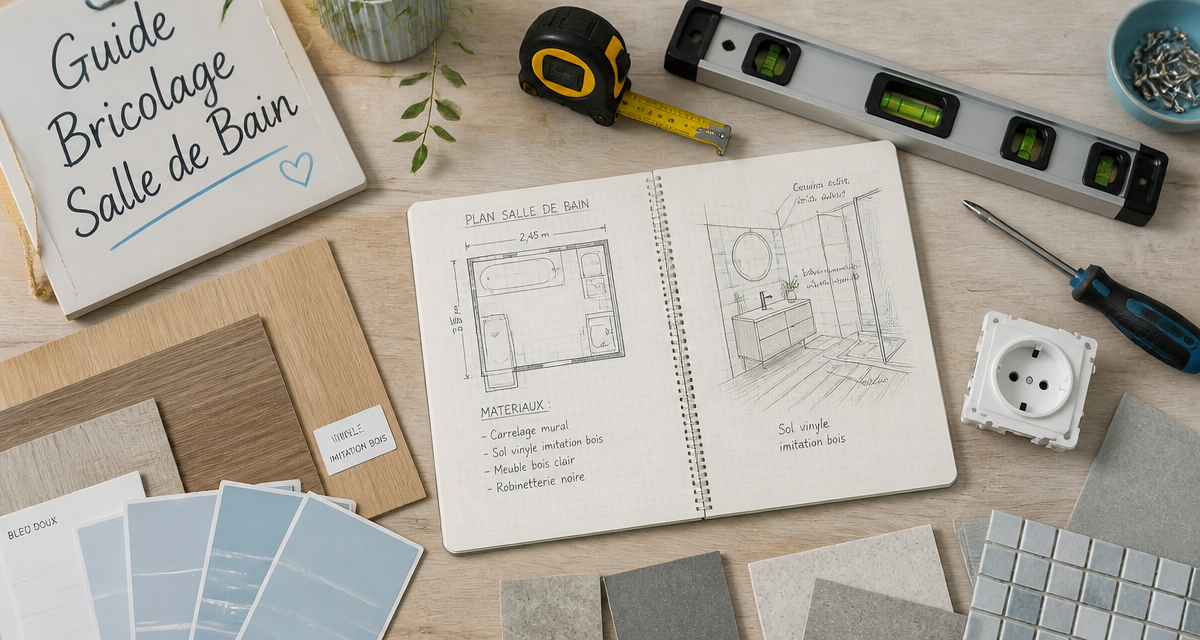 renover une salle de bain plan outils materiaux