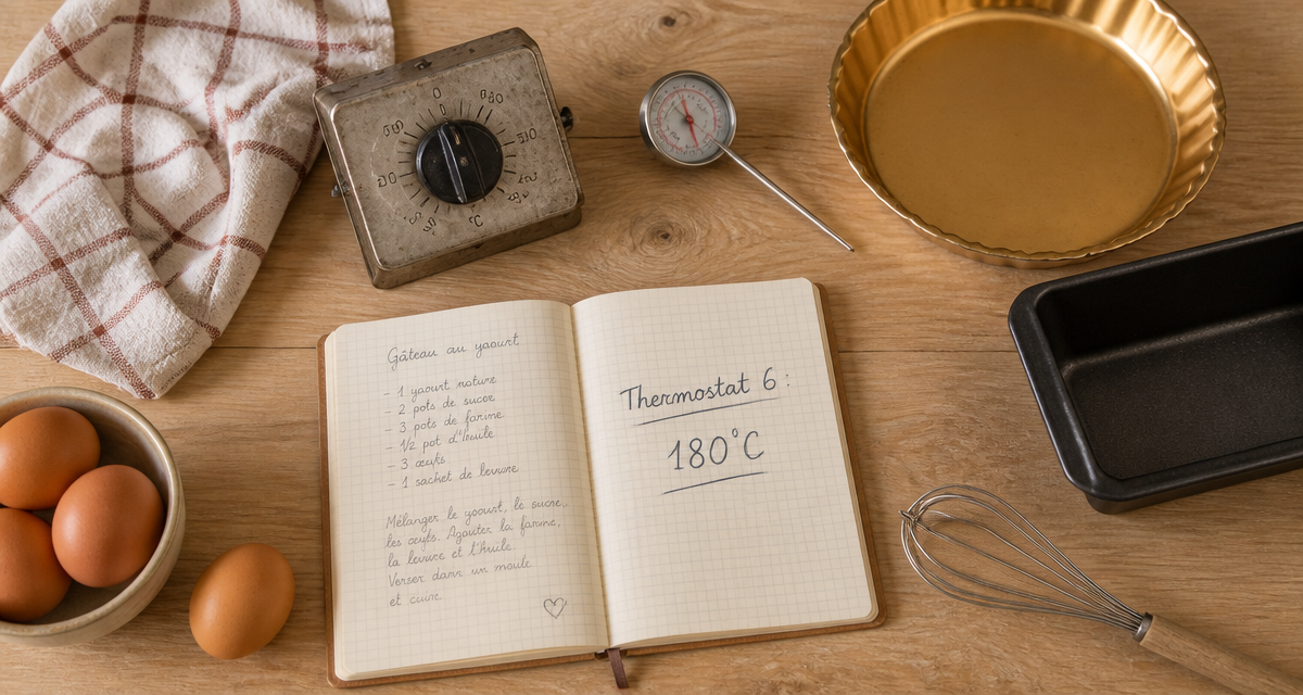 thermostat 6 sur plan de travail avec ustensiles