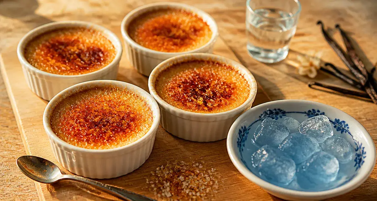 Crème brûlée sans chalumeau, croûte craquante au caramel