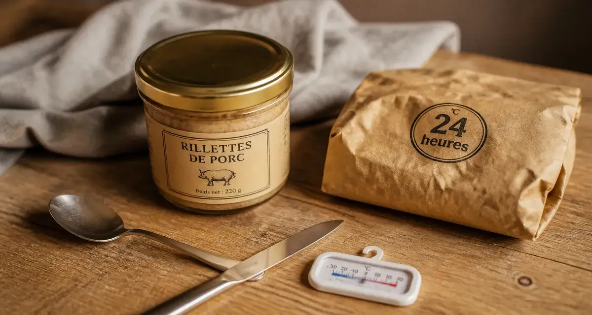 Rillette industrielle et grossesse : critères sécurité, bocal et thermomètre