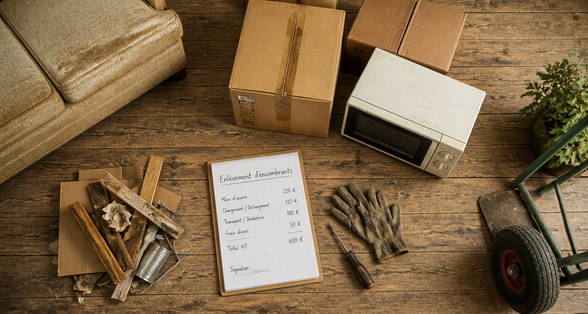 enlèvement encombrants à domicile prix vieux canapé cartons devis
