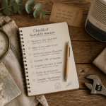 Checklist odeur humidité maison sur plan de travail