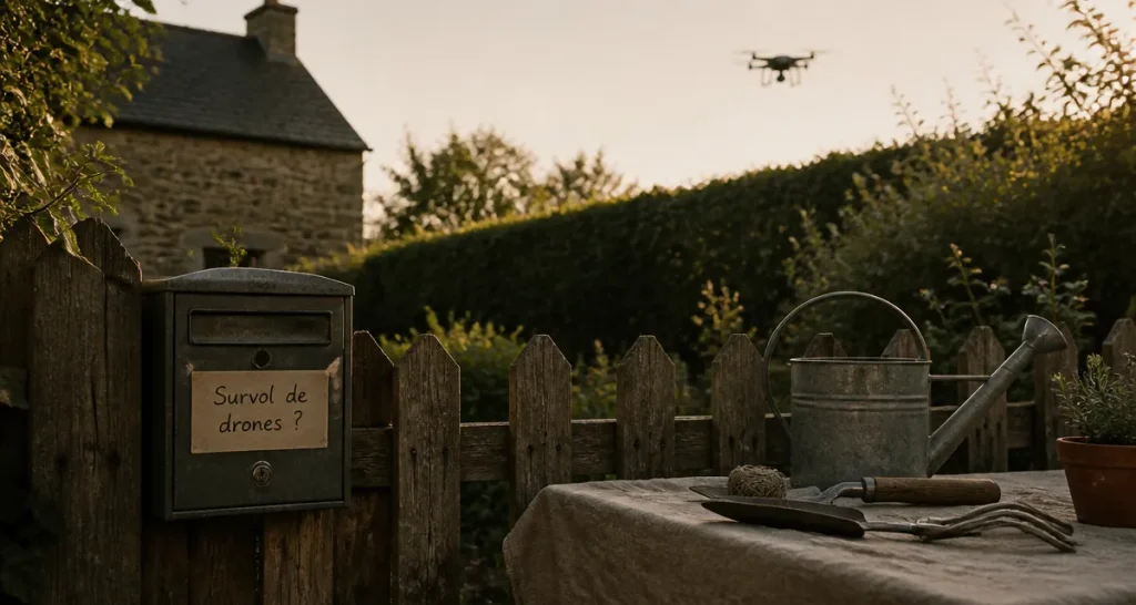 que faire quand un drone survole ma maison jardin