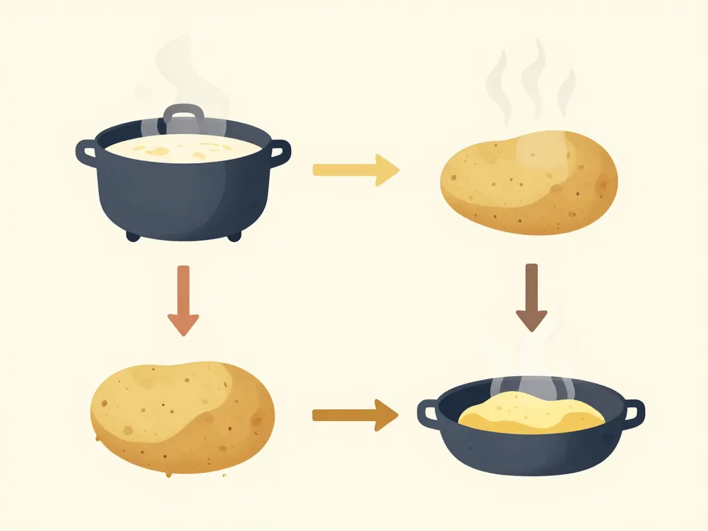 calorie pomme de terre a l eau, diagramme cuisson