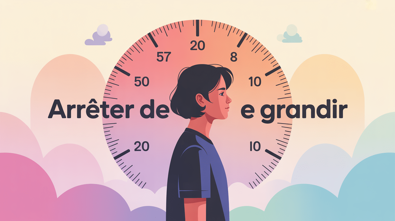 comment arreter de grandir silhouette adolescent mètre ruban