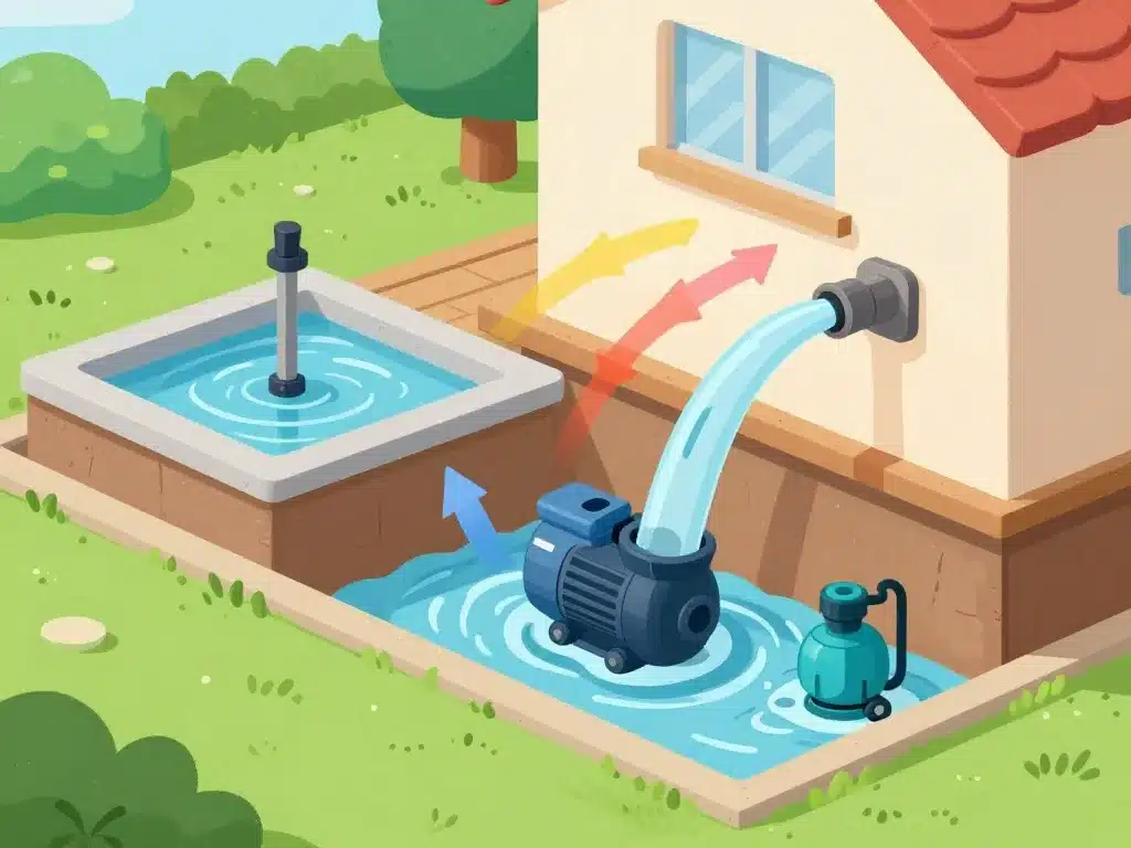 Installation domestique de différents types de pompe