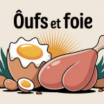 illustration stylisée les œufs sont-ils mauvais pour le foie