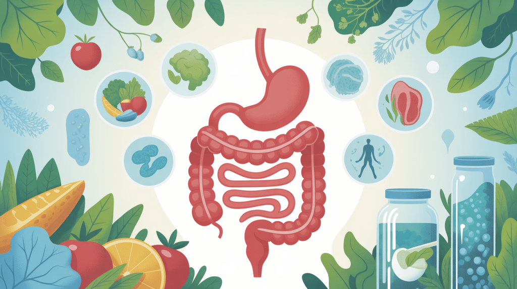 illustration reequilibrer flore intestinale sante digestive