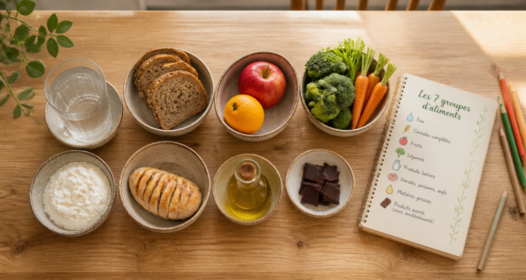 Les 7 groupes d aliments tableau bols aliments essentiels