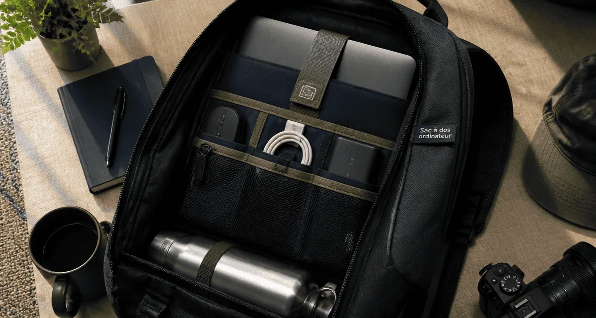 meilleur sac a dos ordinateur portable compartiment protege accessoires