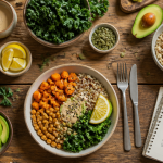 nourriture healthy colorée et équilibrée