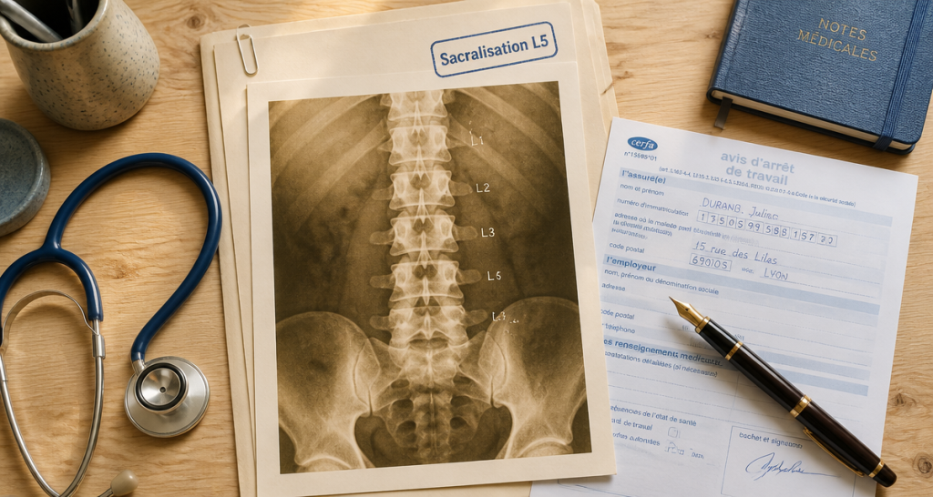 sacralisation l5 handicap radiographie