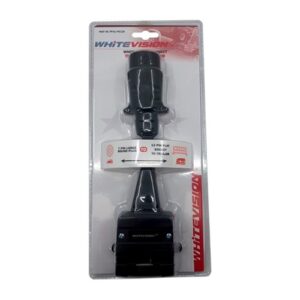 7 Pin Flat to Large Round Trailer Plug Adapter for Vehicle Connections.