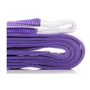 Purple flat sling 2 ply, 1000kg capacity, 1 meter length for lifting and rigging.