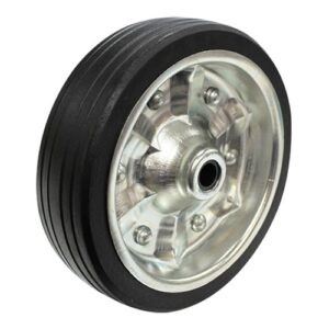 Heavy duty jockey wheel with 8-inch spare wheel for trailers and caravans. Durable and reliable for.