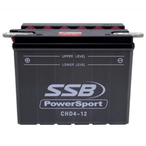 Flooded motorcycle battery CHD4-12 for powersport vehicles, ideal for flooded motorcycle battery rep.