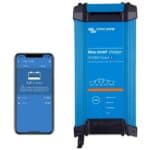 Bluetooth-enabled 12V 30A battery charger for automotive and marine use.